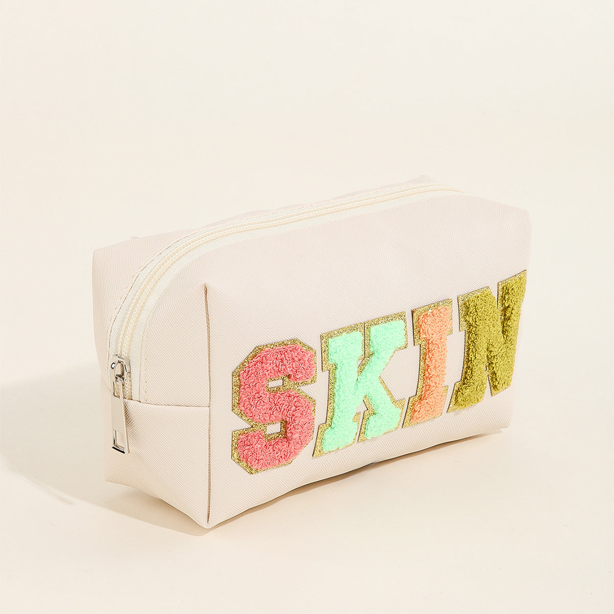 Wholesale Towel PU Embroidered Letter Cloth Sticker Waterproof Storage Bag